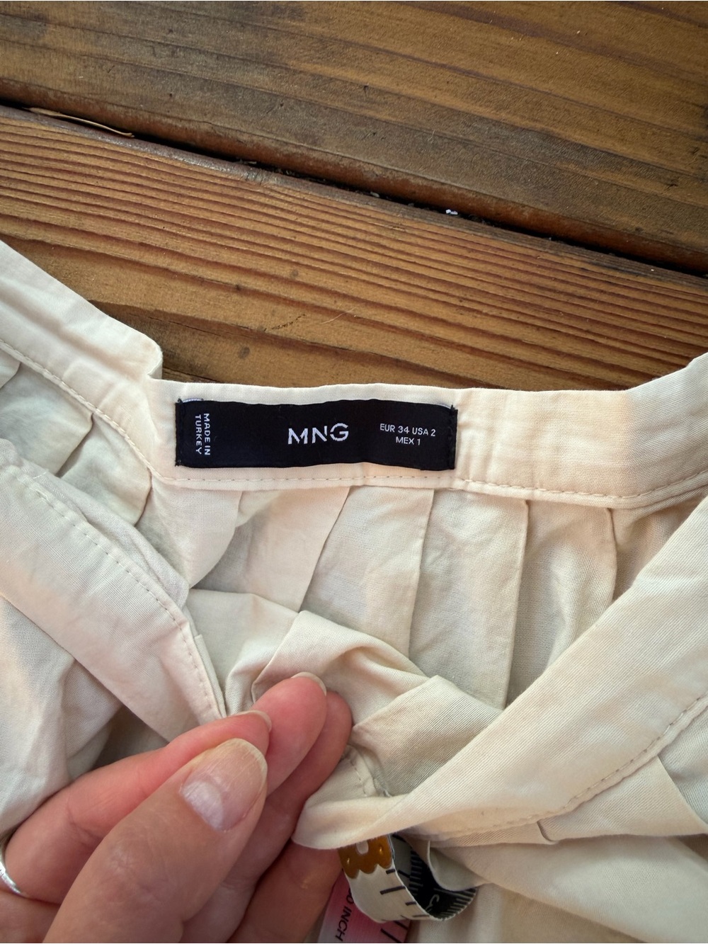 Mango Cream Full A-Line Midi Skirt - Picture 7 of 9